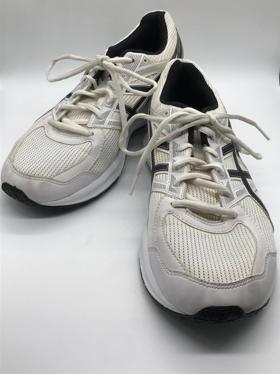 ■【YS-1】 アシックス ASICS スニーカー ■ 28cm 白 ホワイト系 × 黒 ブラック 【同梱可能商品】K■拍卖