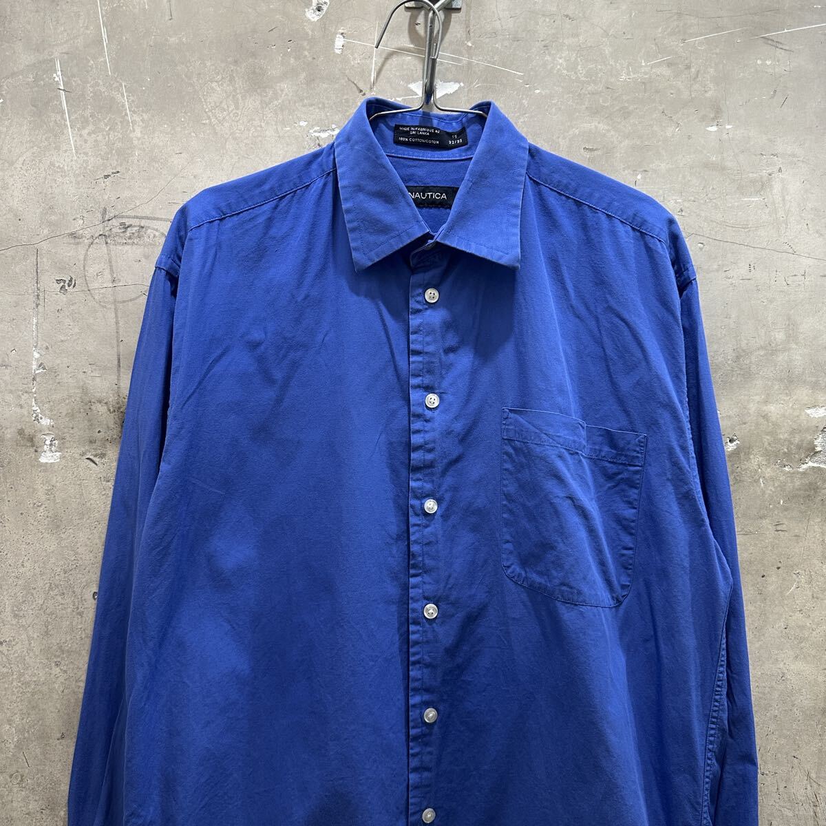 US古着NAUTICA ノーティカ 無印長袖シャツ ブルー拍卖