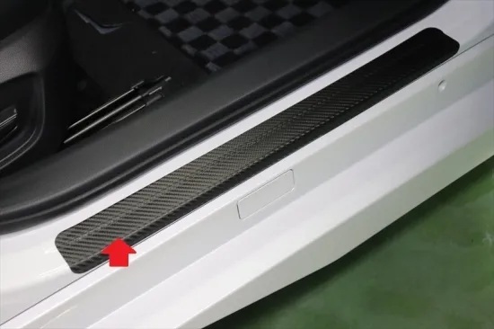 《プリウス60》【30%OFF】プリウス60系 ドアステップ傷防止シート (カーボンシート)拍卖