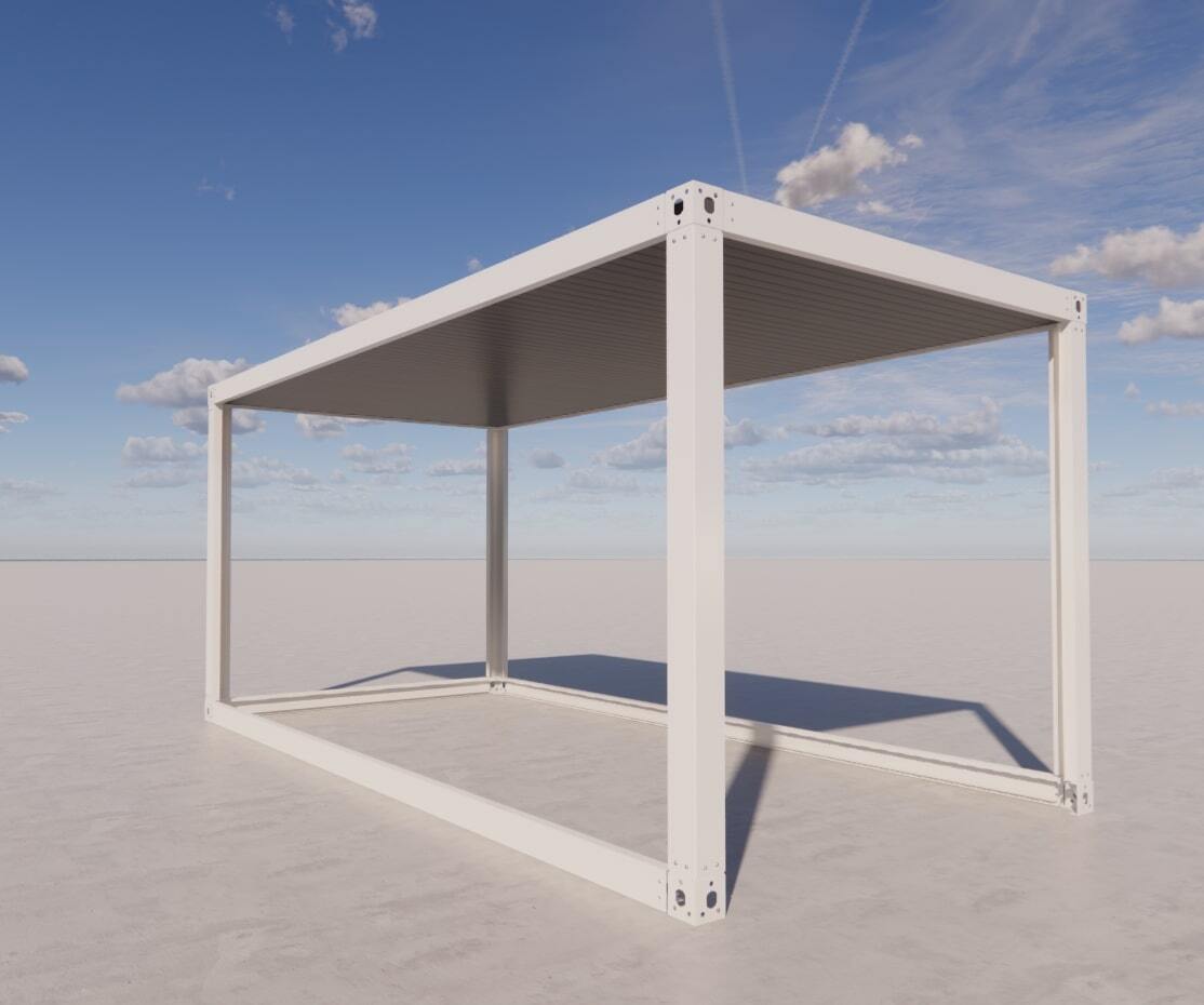 駐車場 組立式 ユニットハウス プレハブ 軽量鉄骨 外寸3×6m 大型 組み立て 白 関東関西倉庫あり拍卖