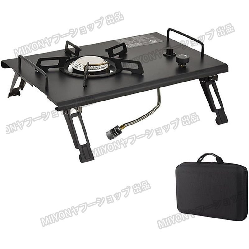 カセットコンロ 折りたたみ式ガスストーブ キャンプ用カセットストーブ 4000W アウトドアストーブ IGT卓上コンロ 調理器具 ブラック lhw066拍卖