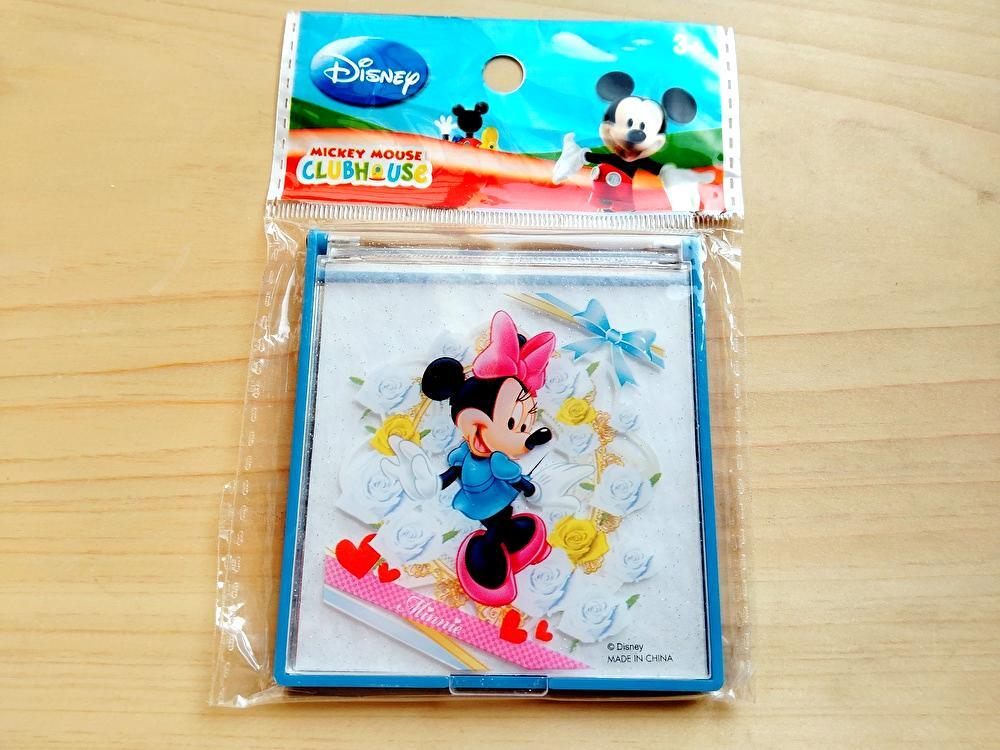 新品★即決★DISNEY ディズニー ミニー マウス コンパクト ミラー 卓上 鏡 折りたたみ 7x7.5cm 持ち運び 携帯 化粧 メイク 手鏡拍卖