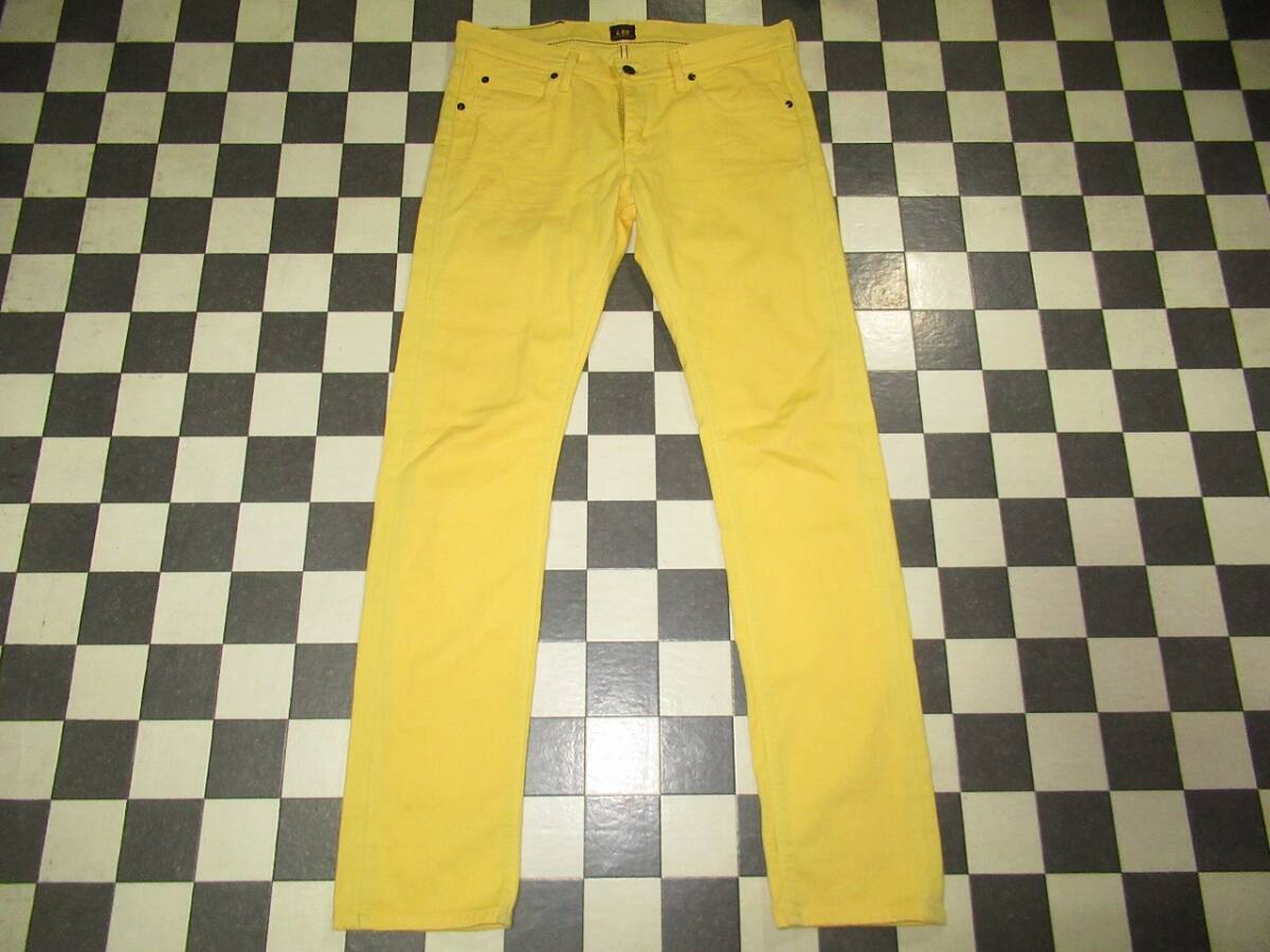 ★LEE × AMERICAN RAG CIE★98313 31 RIDERS ストレッチカラーデニム イエロー拍卖