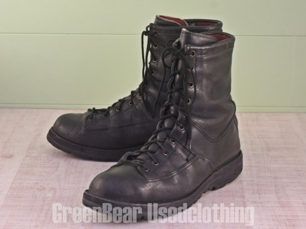MN184 USA製 ダナー Danner ビンテージ ワークブーツ ワイズ細め 黒 ブラック メンズ 12D 30cm拍卖
