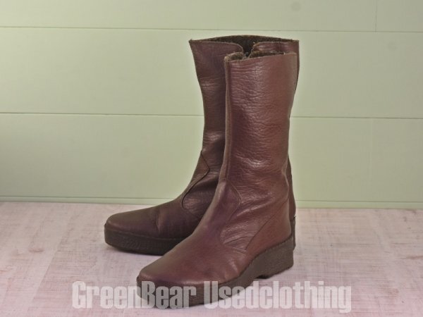 MN187 イタリア製 メンズブーツ ビンテージ インナーボア 茶 ブラウン 42 26cm拍卖