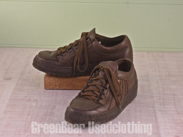 MN195 ビンテージ MEPHISTO ウォーキングシューズ 茶 ブラウン レディース 6 24cm拍卖