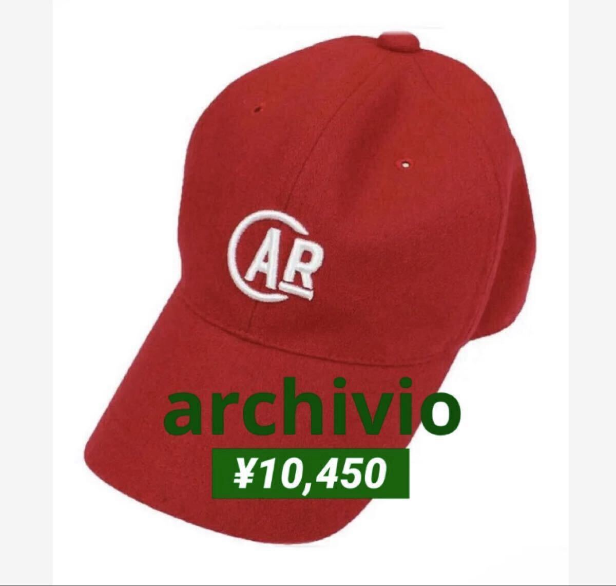 新品■10,450円【アルチビオ】 メンズ ロゴ キャップ 帽子 レッド ゴルフ スポーツ拍卖