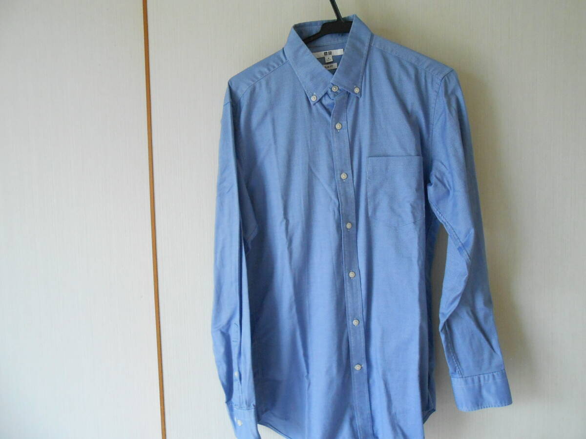 ユニクロUNIQLO SLIM FIT スリムフィット ボタンダウン メンズ長袖シャツ  M 拍卖