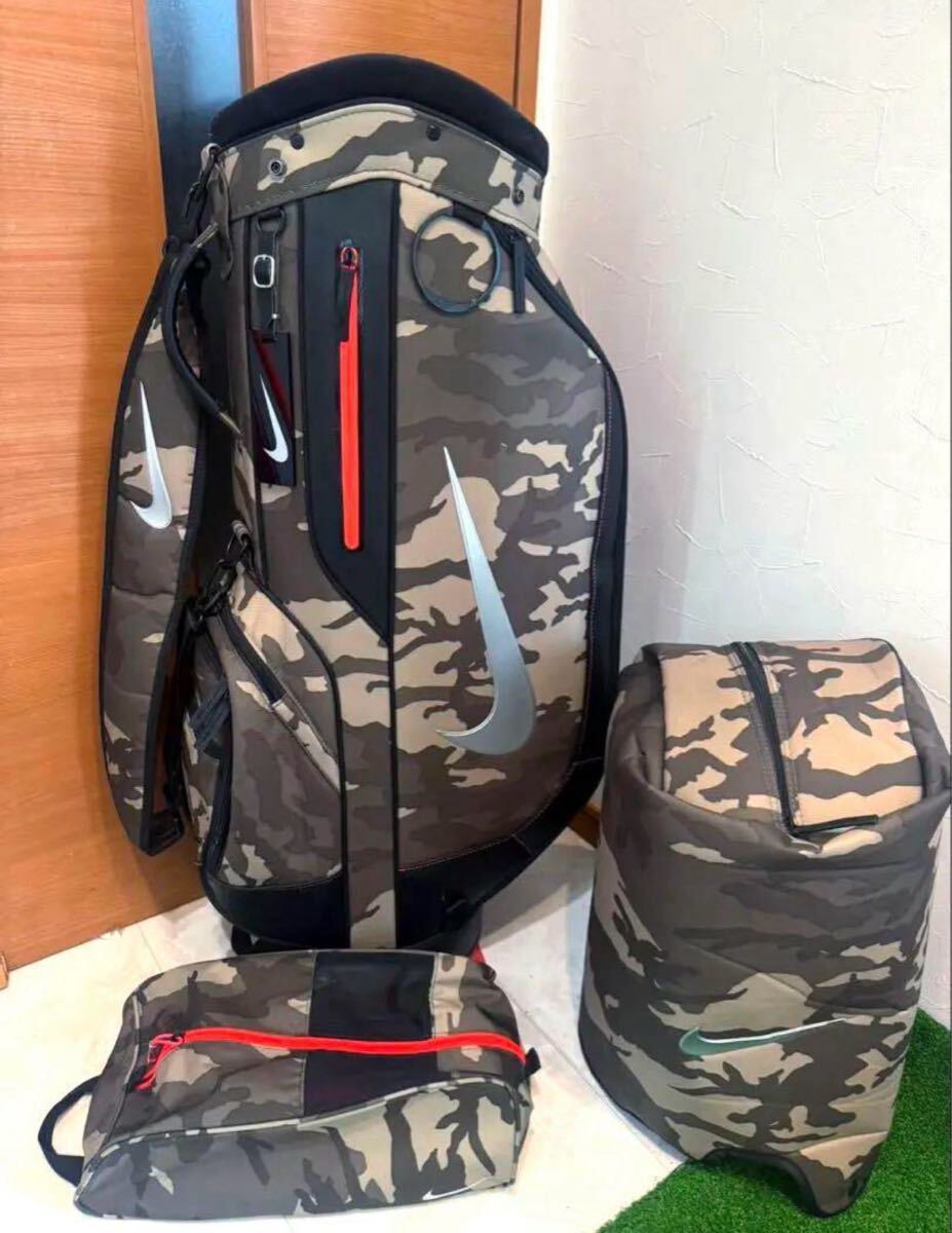 送料無料 美品 即完売 ナイキ NIKE 迷彩 カモ キャディバッグ スポーツカート拍卖