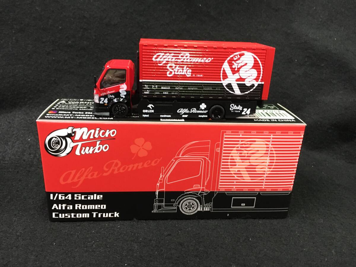 ▲値下げ■ Micro Turbo■ 1/64 ウイング カスタム トラック ガルウイング ゲート Custom Truck 積載車 アルファロメオ Alfa Romeo 拍卖