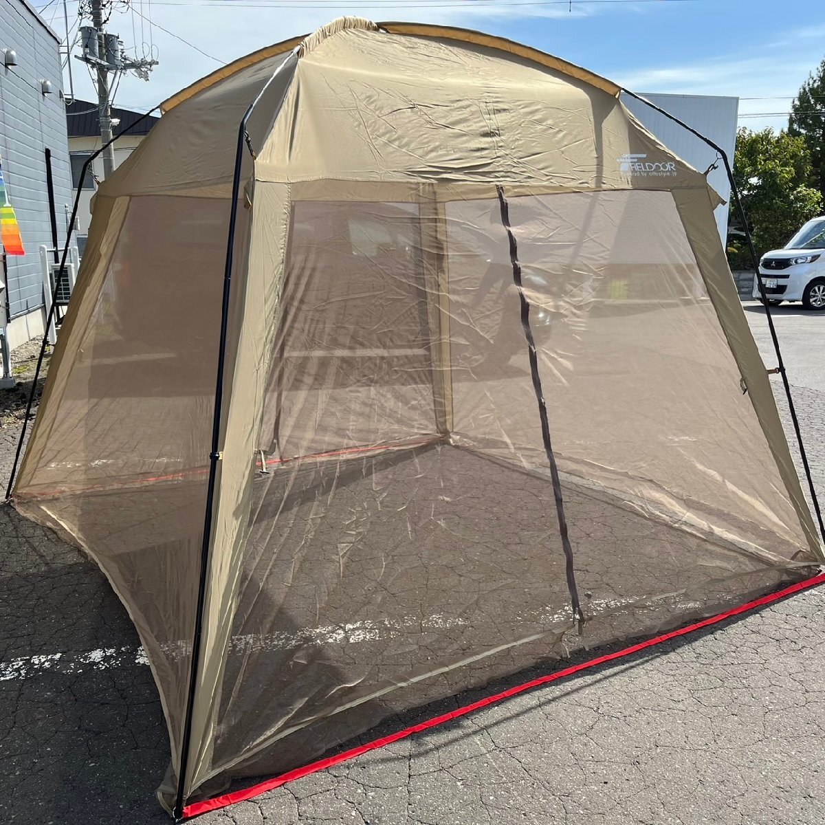 ★未使用に近い! 超美品! FIELDOOR フィールドア スクリーンハウステント メッシュタープ サイズ(約)285×285×H230㎝拍卖