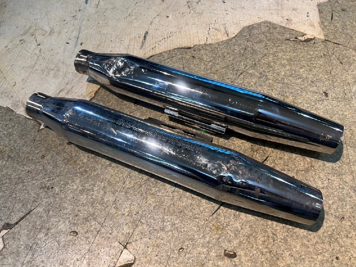 ■ハーレーダビットソン 純正 スリップオン サイレンサー 65747-94 ダイナ FXDL 難あり レストアベース カスタム素材 バイク部品 札幌発 ★拍卖