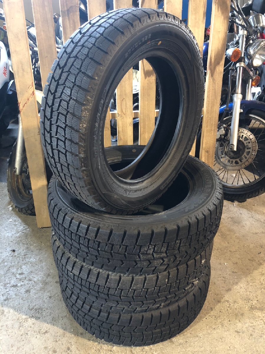 □ ダンロップ ウィンターマックス02 WM02 175/65R15 2018年製造 7-8分 スタッドレスタイヤ 4本セット 札幌 丘 T-2537 ★拍卖
