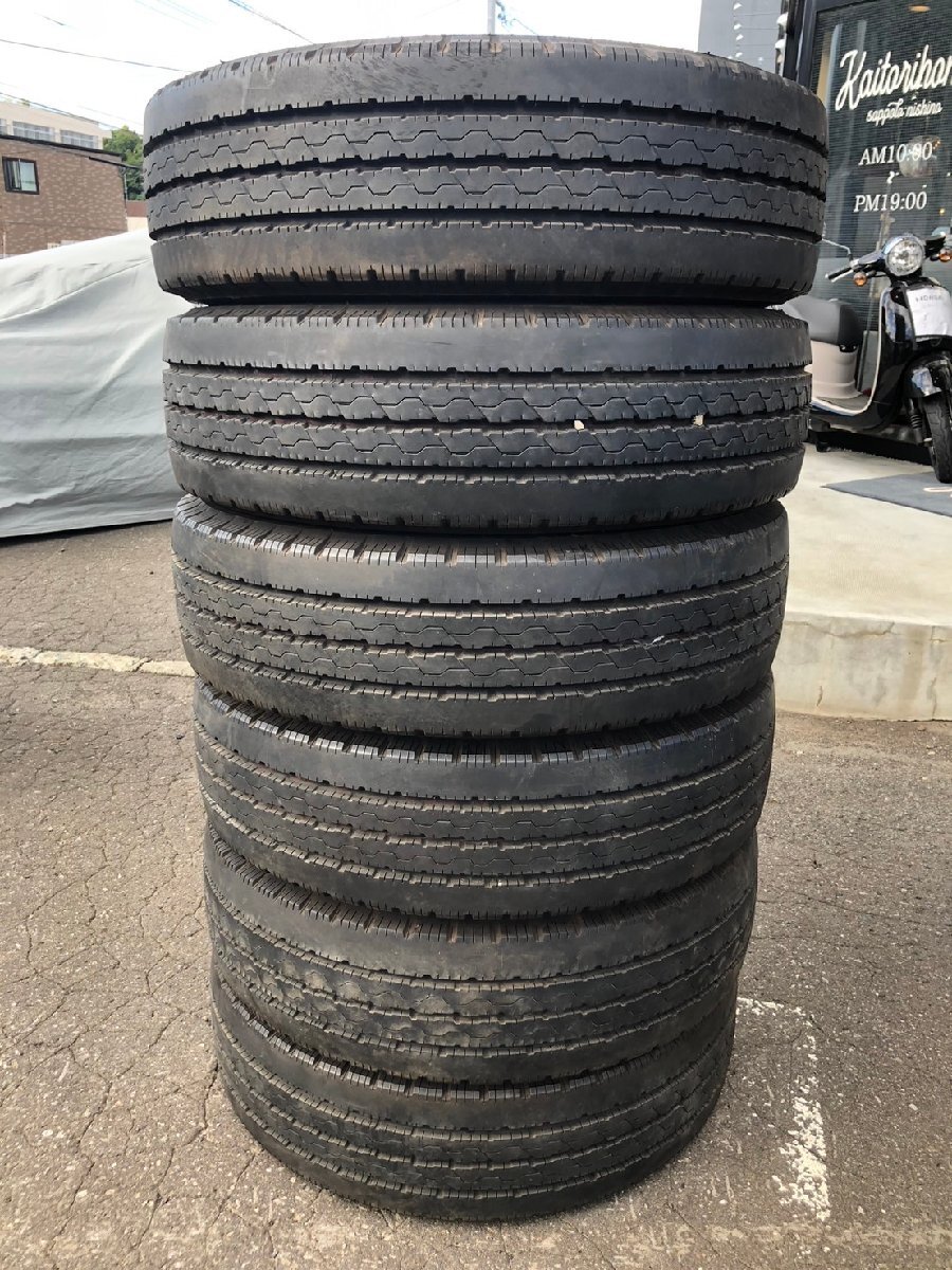 ★ブリヂストン DURAVIS デュラビス R205 215/70R17.5 118/116L 目山/8分 16年製 トラックタイヤ 夏タイヤ 6本セット 札幌 T-2600拍卖