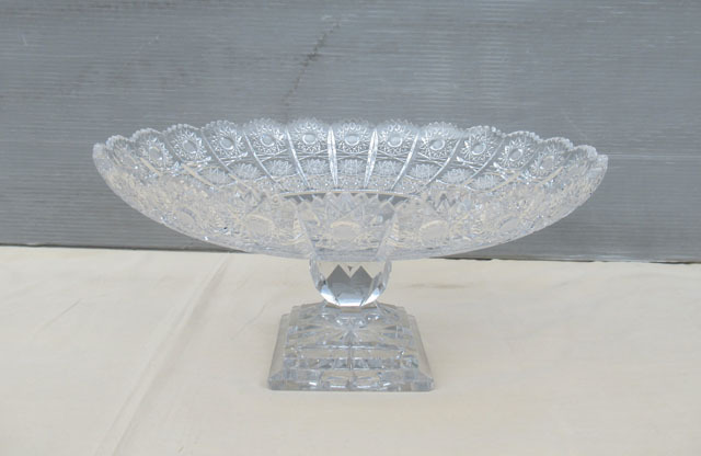 即決■ボヘミアクリスタル 大型 コンポート ガラス■ボヘミアグラス 巳-54拍卖