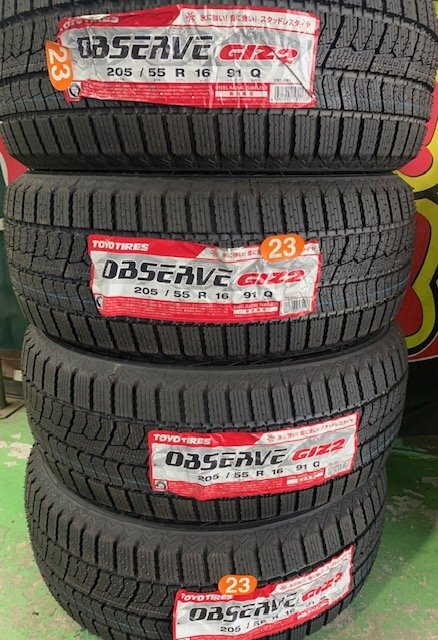 新品スタッドレスタイヤ 4本セット!!★ TOYO オブザーブ GIZ2 ★ < 205/55R16 > 4本セット! 2023年製造品 205/55-16拍卖