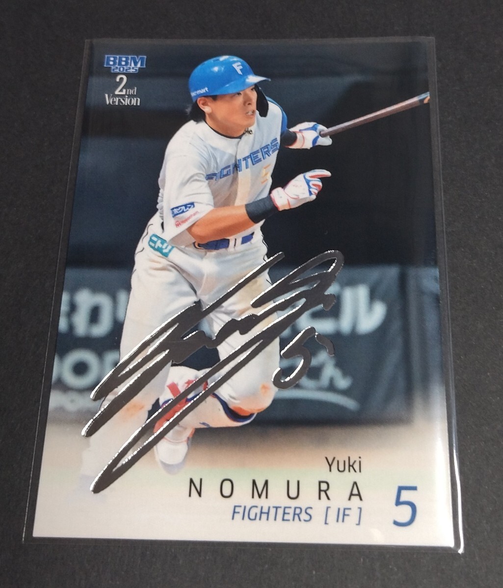 2025年BBM 2nd 野村佑希(日本ハム) 銀箔サイン入り。No,509。拍卖