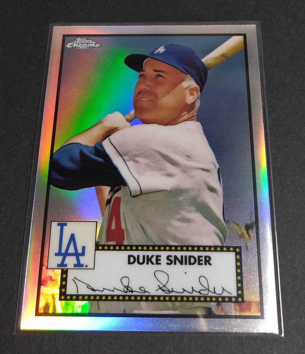 MLB 2021年topps chrome デュークスナイダー(ドジャース)リフラクター プリントサインNo,602。Dodgers DUKE SNIDER Refractor 拍卖
