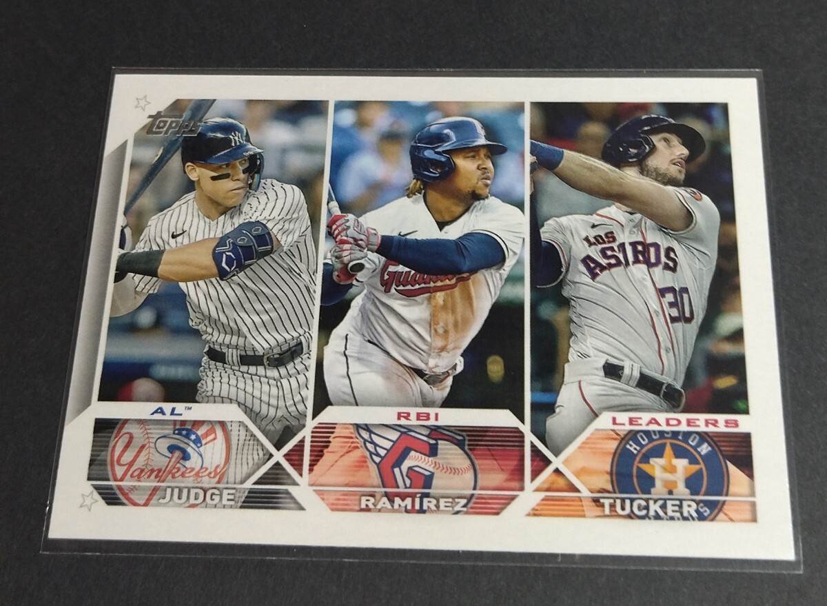 MLB 2023年topps series one ジャッジ ラミレス タッカー(ヤンキース、ガーディアンズ、アストロズ)RUNS BATTED IN LEADERS No,241。JUDGE拍卖