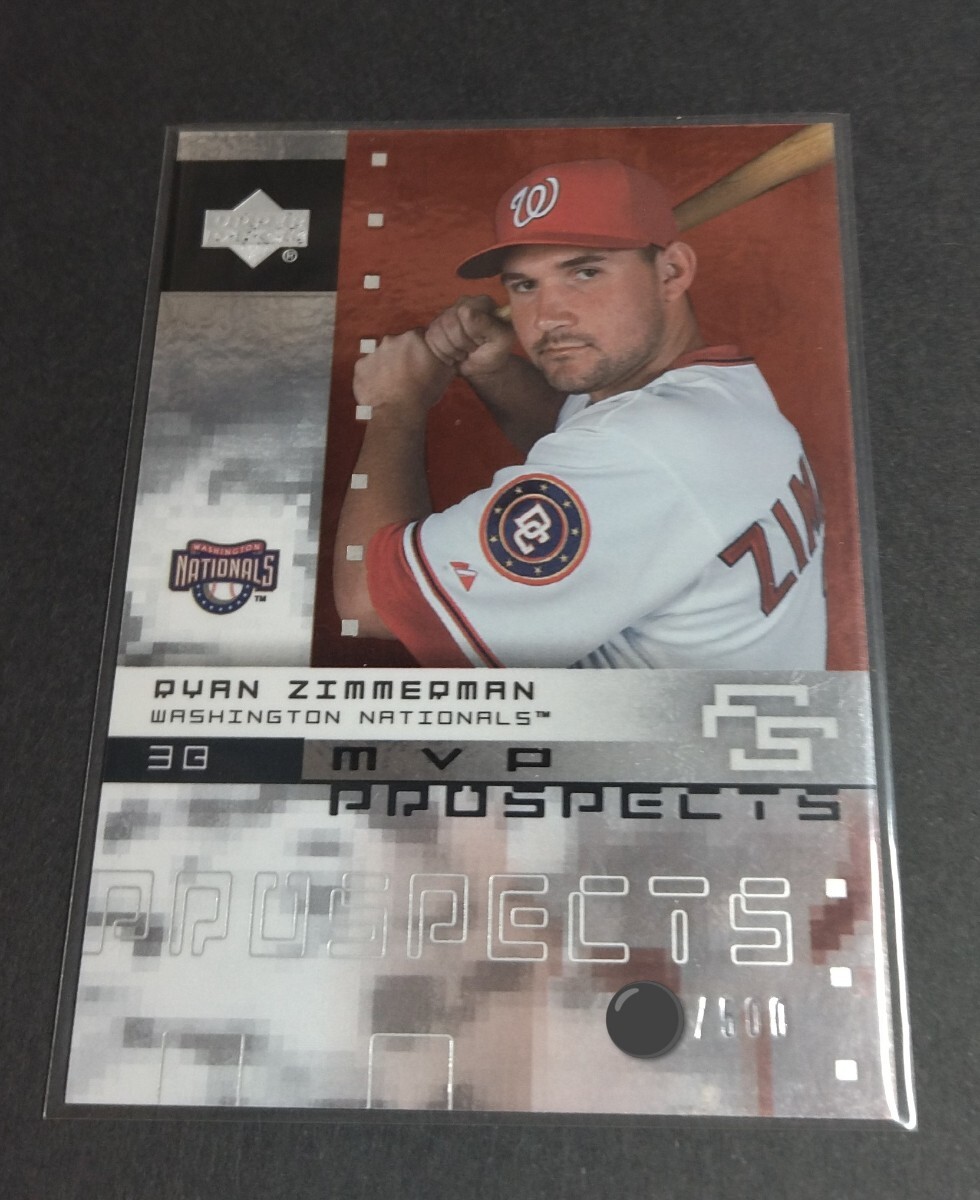 MLB 2007年upper deck ライアン・ジマーマン(ナショナルズ)500枚限定パラレル PROSPECTS No,MVP-RZ。ミスター・ナショナルズRYAN ZIMMERMAN拍卖
