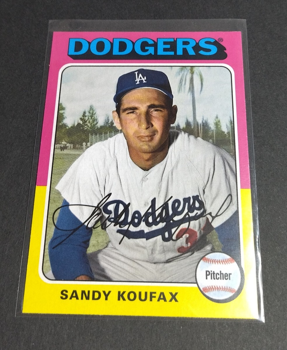 MLB 2019年topps Archives サンディーコーファックス(ドジャース)プリントサイン入り。 No,122。Dodgers SANDY KOUFAX  拍卖