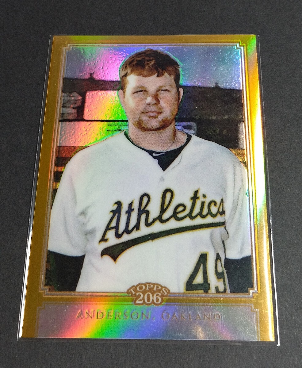 MLB 2010年topps 206 ブレット・アンダーソン(アスレチックス)50枚限定 リフラクター。 No,TC24。Athletics BRETT ANDERSON Refractor拍卖