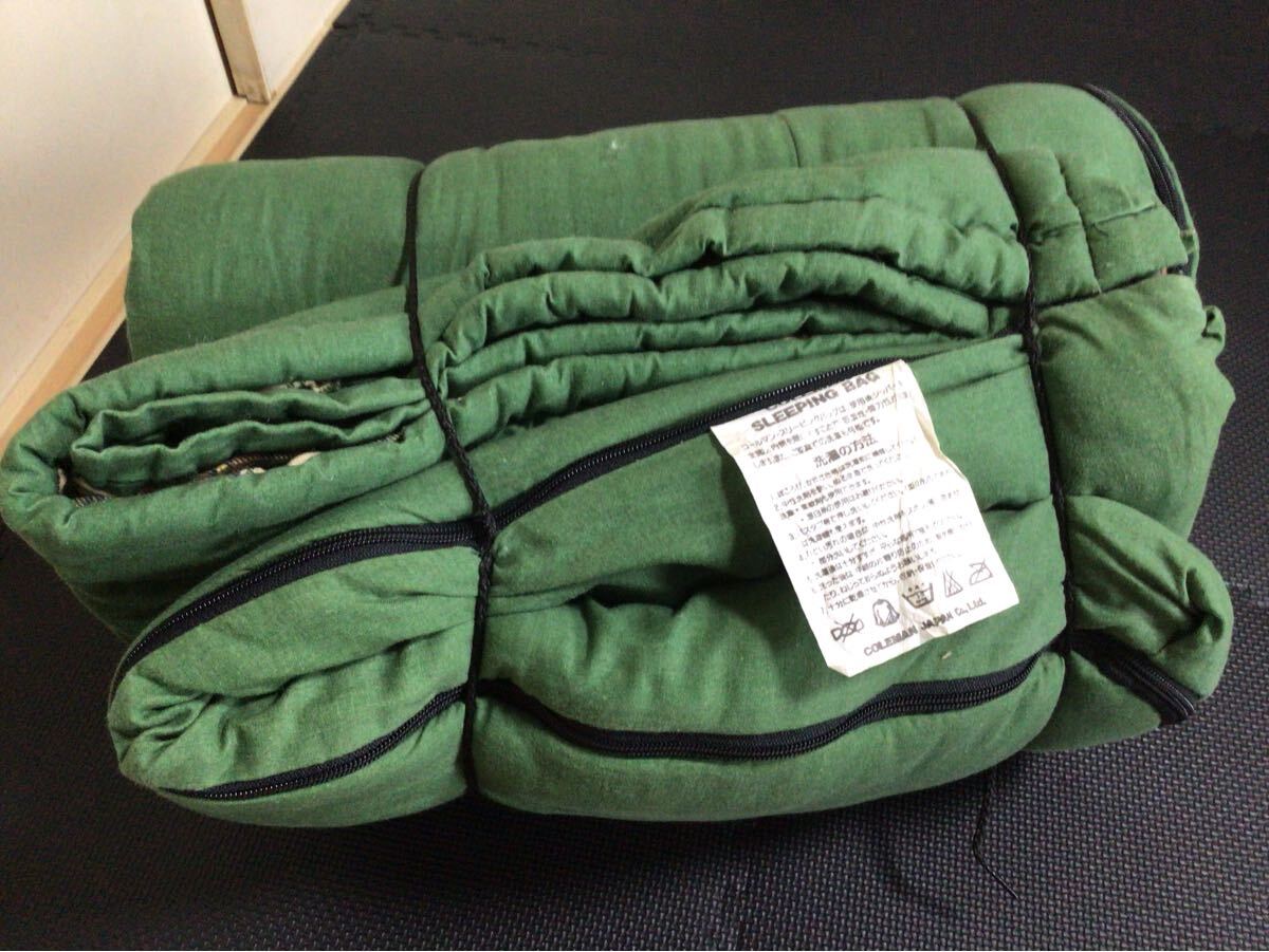 コールマン COLEMAN スリーピング バッグ 寝袋 85×180cmぐらい 封筒型 シュラフ Sleeping Bag 8100-251 アウトドア 寝袋 中古 中古拍卖