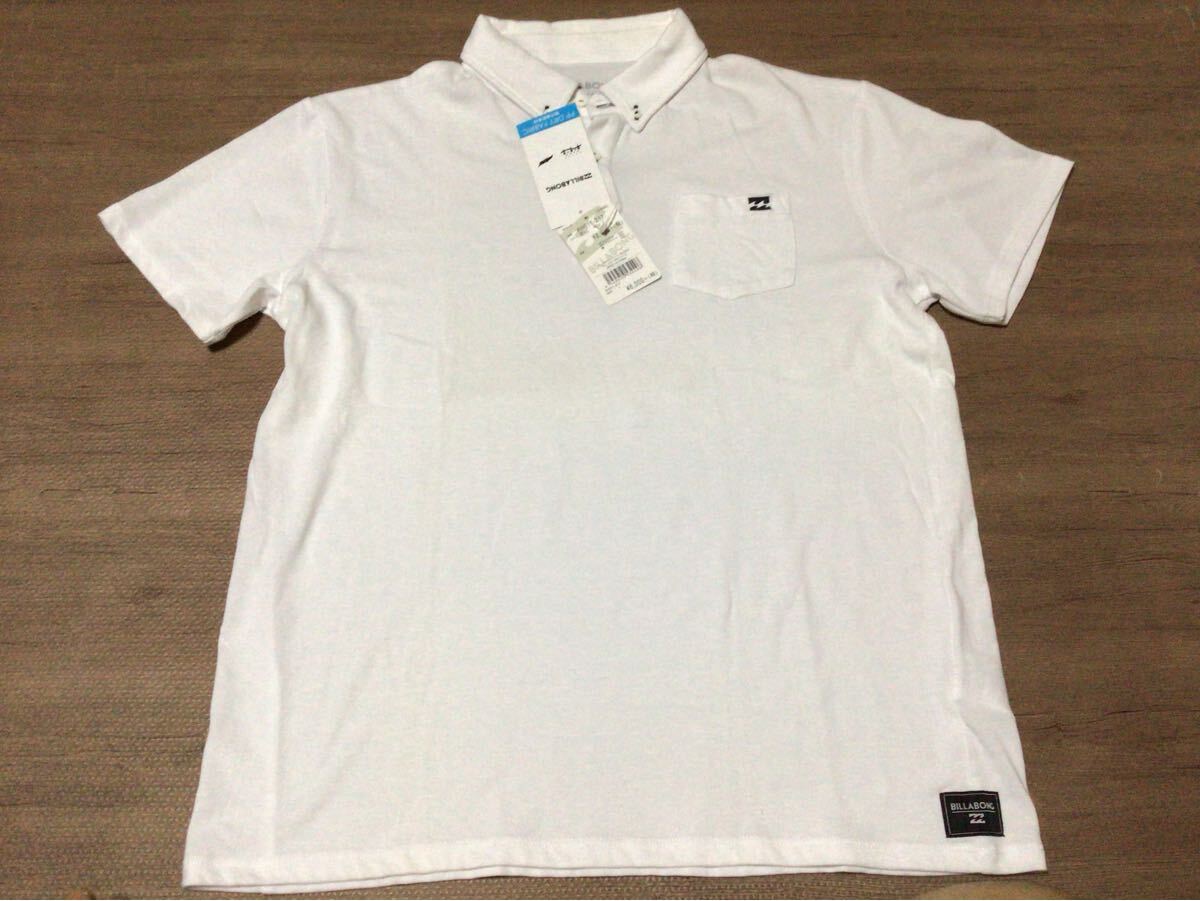 新品 未使用品 定価8000円 ビラボン BILLABONG 半袖ポロシャツ AH011-Z17 レギュラーフィット REGULAR FIT PP DRY FABRIC 吸汗速乾素材 白拍卖