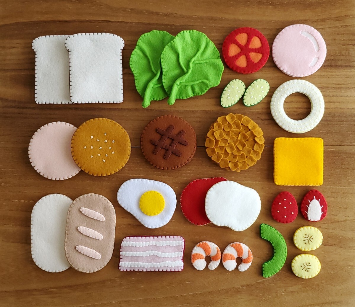 ハンドメイド フェルト ままごと たいらなおままごと 巾着袋つき拍卖