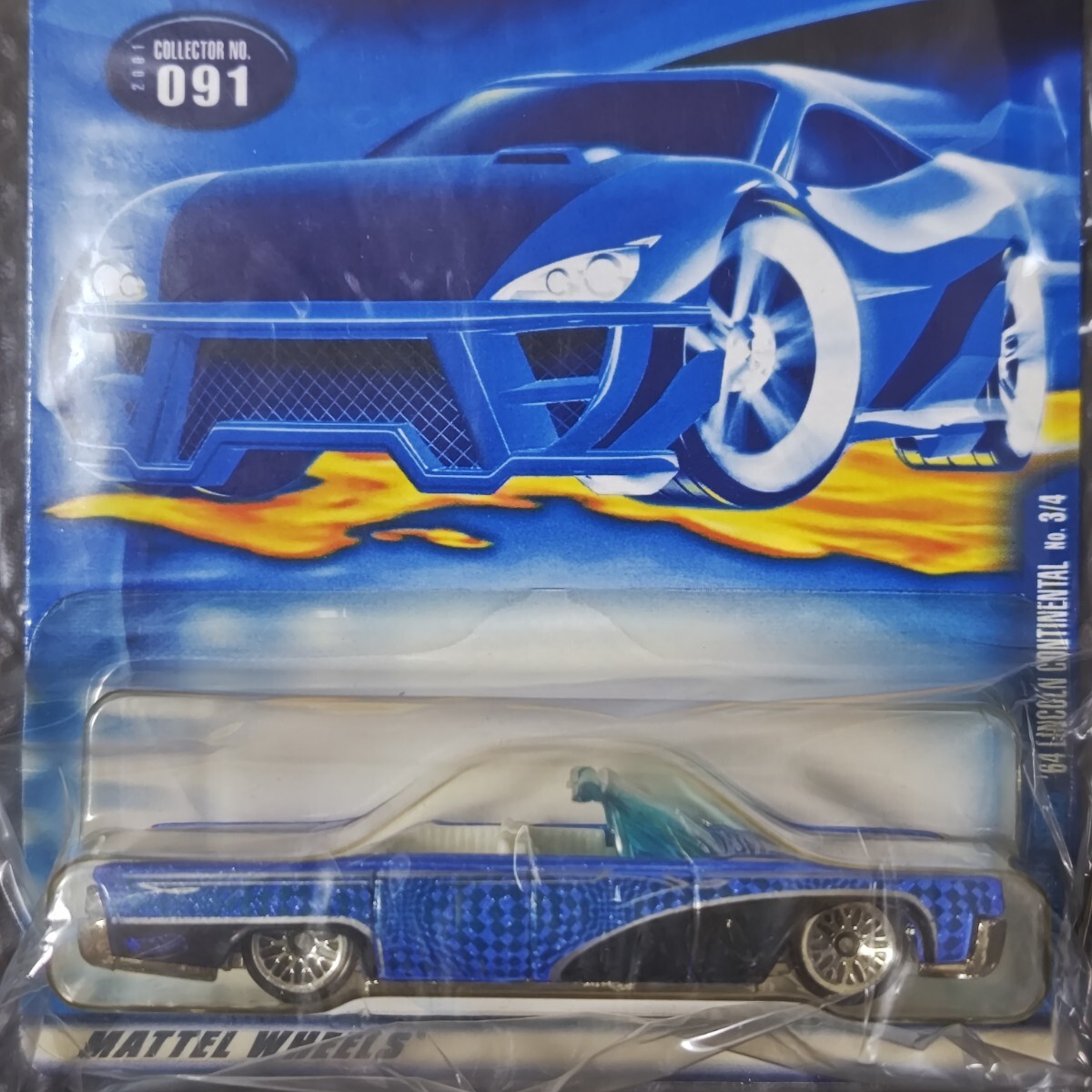 ほ ホットウィール Hot Wheels `64 リンカーン コンチネンタル 2001年発売品 未開封品 長期暗室保管品 ビンテージ ミニカー拍卖