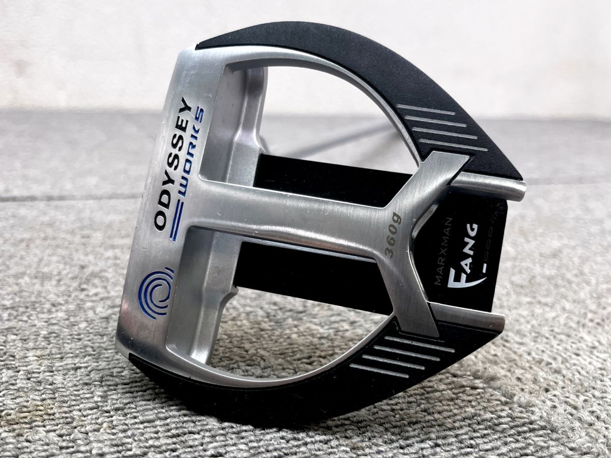 ⑧ ODYSSEY WORKS オデッセイ ワークス 360g MARXMAN FANG マレット型 パター 全長約88cm ゴルフクラブ ヘッドカバー付き E09拍卖