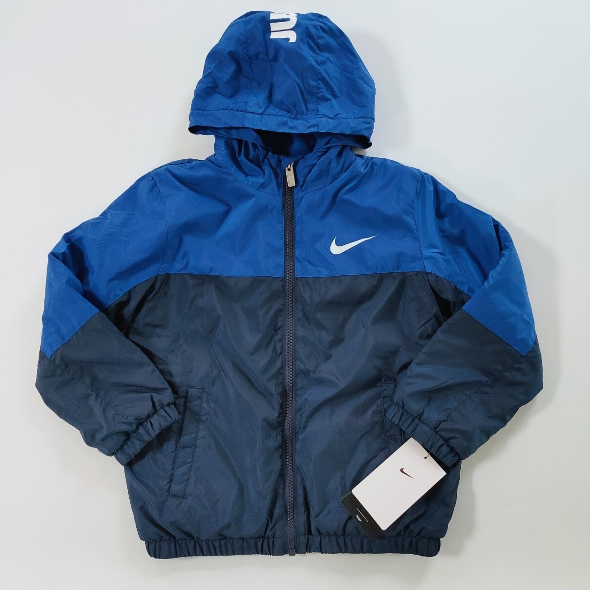 新品 NIKE ジャケット キッズ服 110cm 裏フリース 青 子供服拍卖