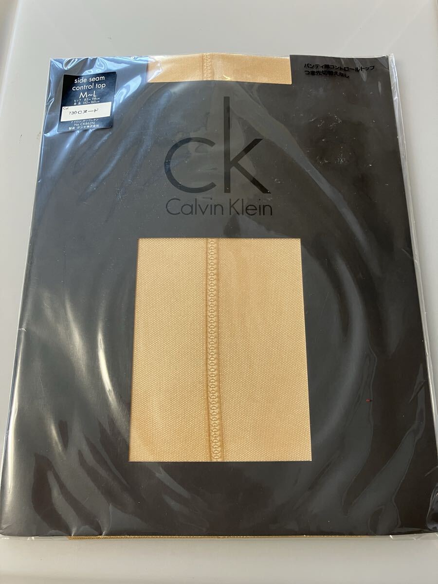 【送料無料】 calvin klein ck side seam control top M-L cヌード パンティストッキング カルバンクライン パンスト panty stocking 柄 拍卖