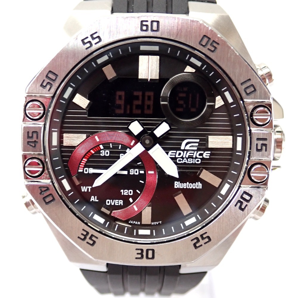 Ft631171 カシオ 腕時計 エディフィス ECB-10YP-1AJF ブラック/レッド文字盤 メンズ CASIO 中古拍卖