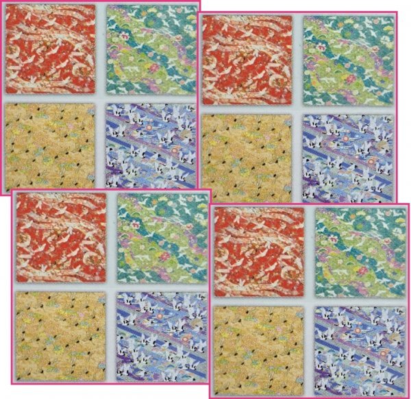 【送料無料:ちよがみ/おりがみ:160枚:和風:鶴】★素材の綺麗な ちよがみ★4柄X10枚x4/40枚x4セット:15cm No4:おり紙★折紙 折り紙拍卖