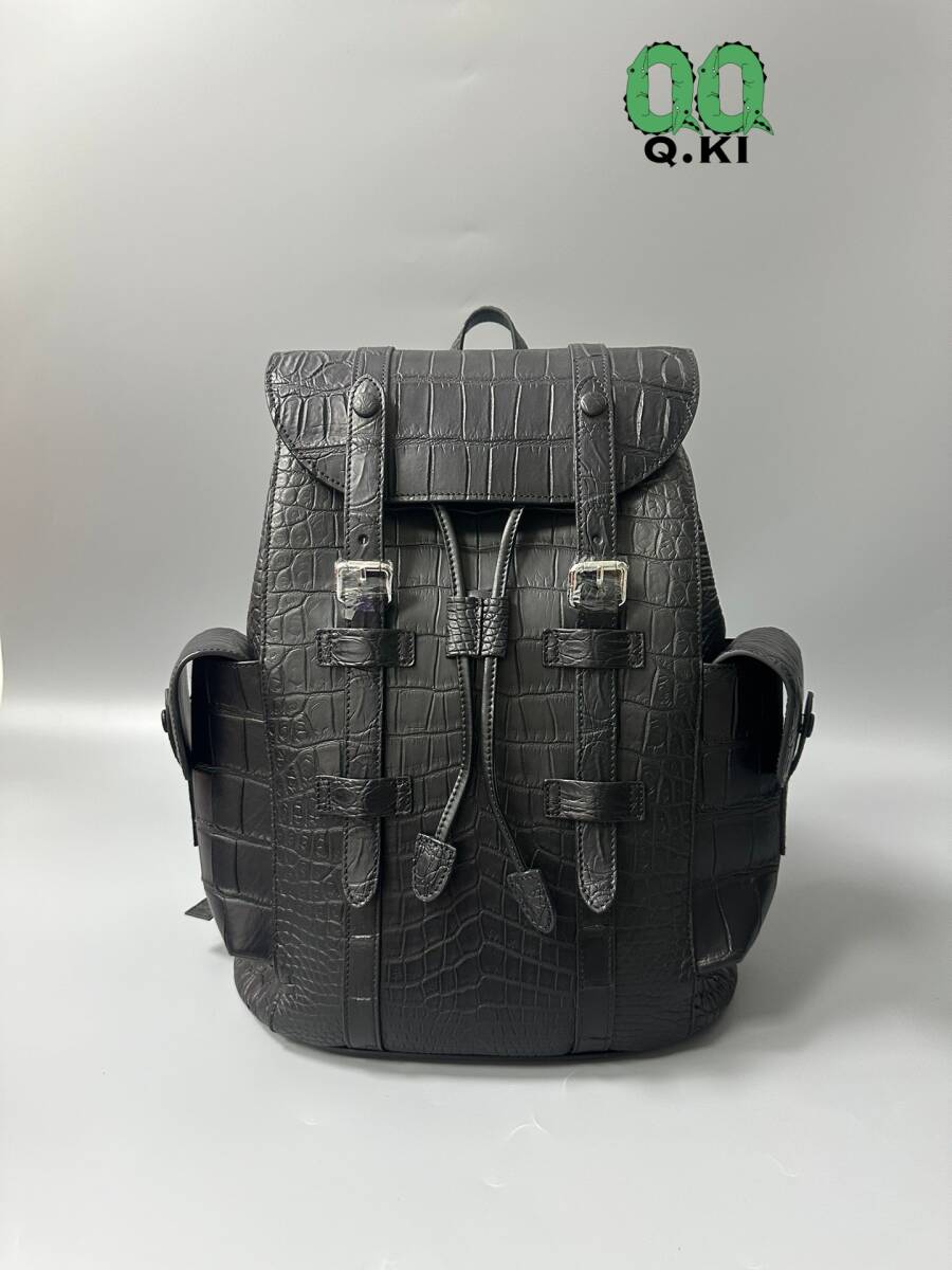 クロコダイルレザー マット仕上げ ワニ革 腹革使用 リュックサック デイパック 高級鞄1点 逸品拍卖