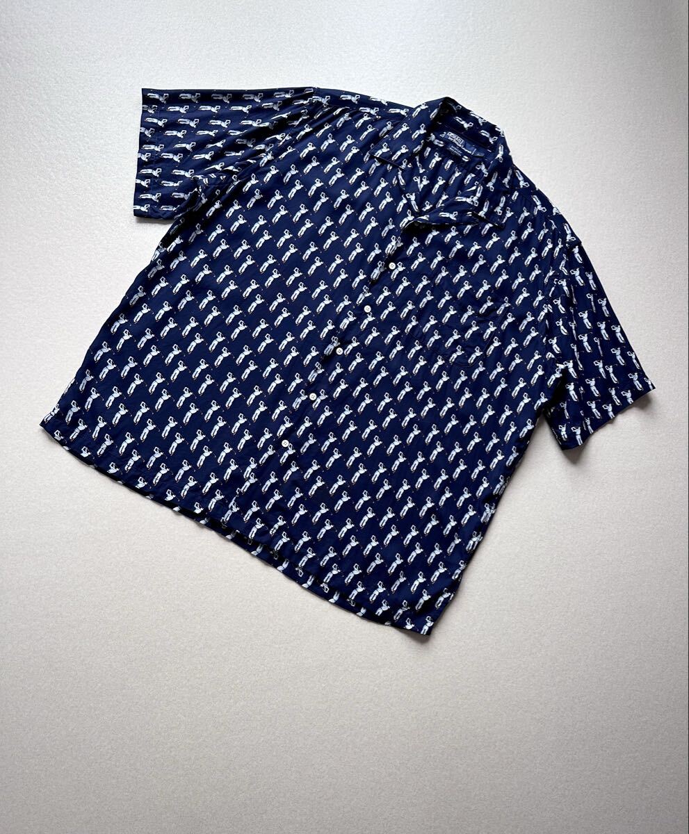 90s RALPH LAUREN BERKLEY GOLF PATTERN RAYON SHIRT VINTAGE ラルフローレン ゴルフ柄 総柄 レーヨンボックスシャツ オールド ビンテージ拍卖