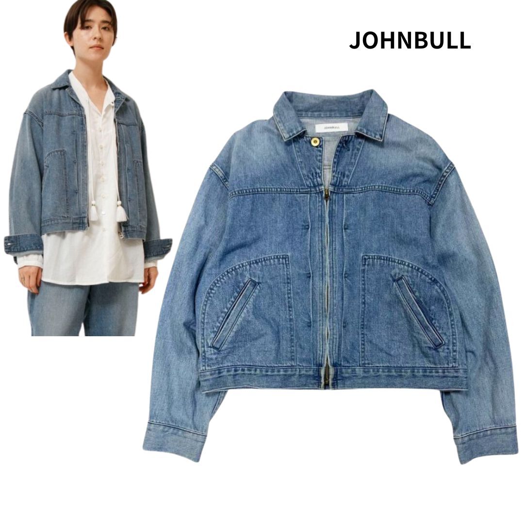 JOHNBULL ジョンブル デニムジップトラッカージャケット/JL231L05/デニムジャケット FREE/Gジャン ジージャン デニム ジャケット ブルゾン拍卖