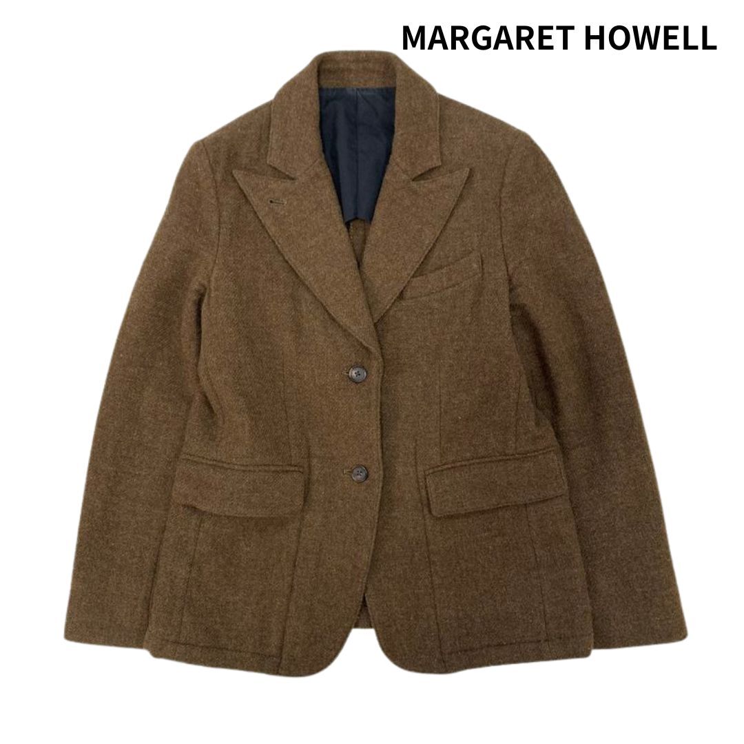 MARGARET HOWELL x Harris Tweed マーガレットハウエル ハリスツイード ツイードジャケット ブラウン size:2/テーラード ジャケット MHL拍卖