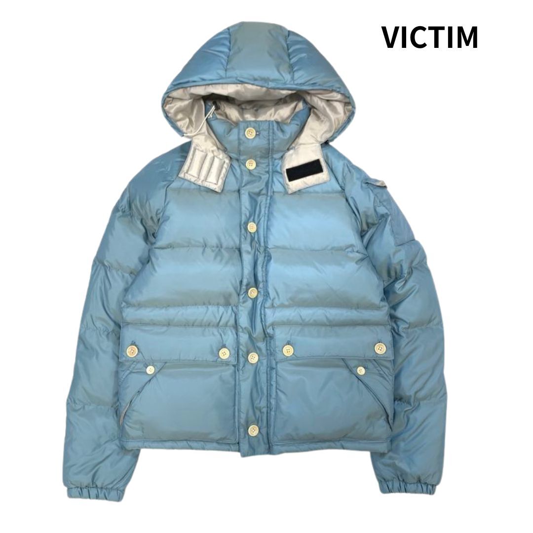 VICTIM ヴィクティム フード ダウンジャケット VTM-12-C-166 ライトブルー size:M/フーディ ダウン ジャケット ブルゾン アウター コート拍卖