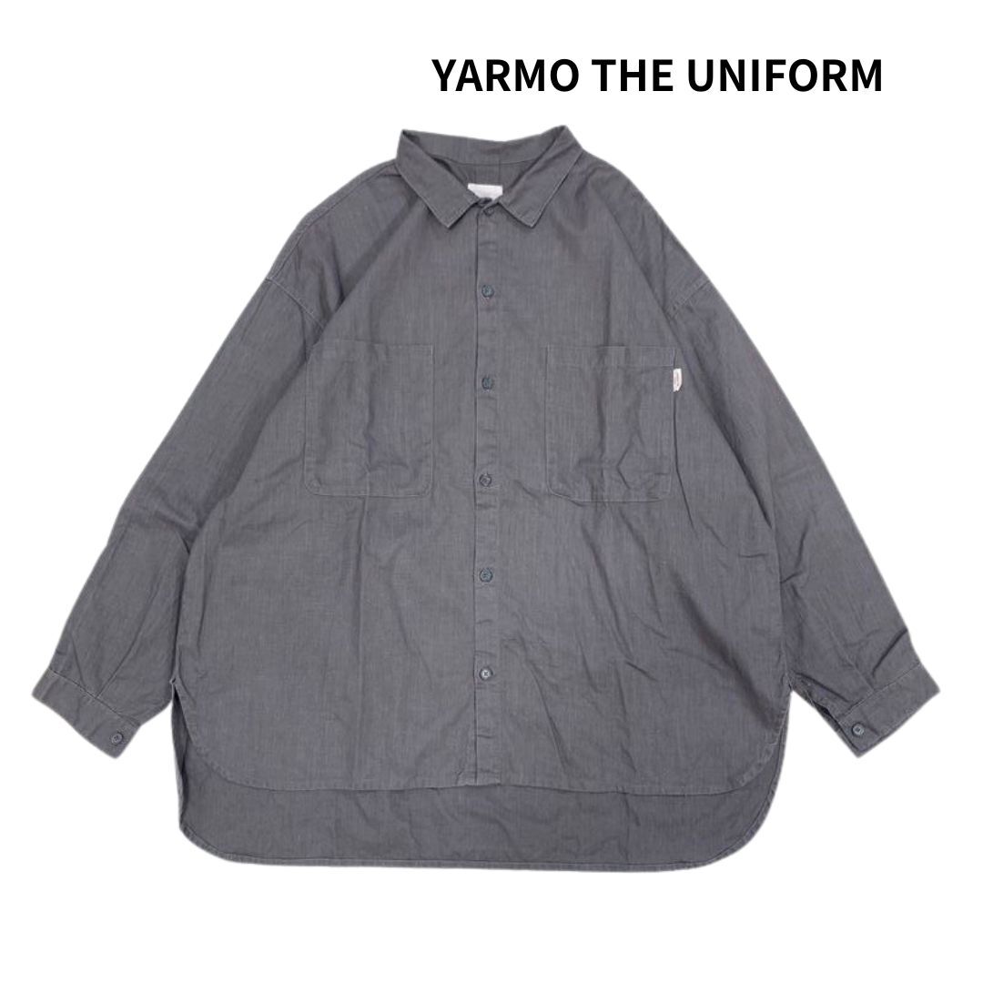 【美品】25SS YARMO THE UNIFORM ヤーモ ザ ユニフォーム PAINTER SHIRT ラミーコットン ペインターシャツ ロングシャツ ワークシャツ/長袖拍卖