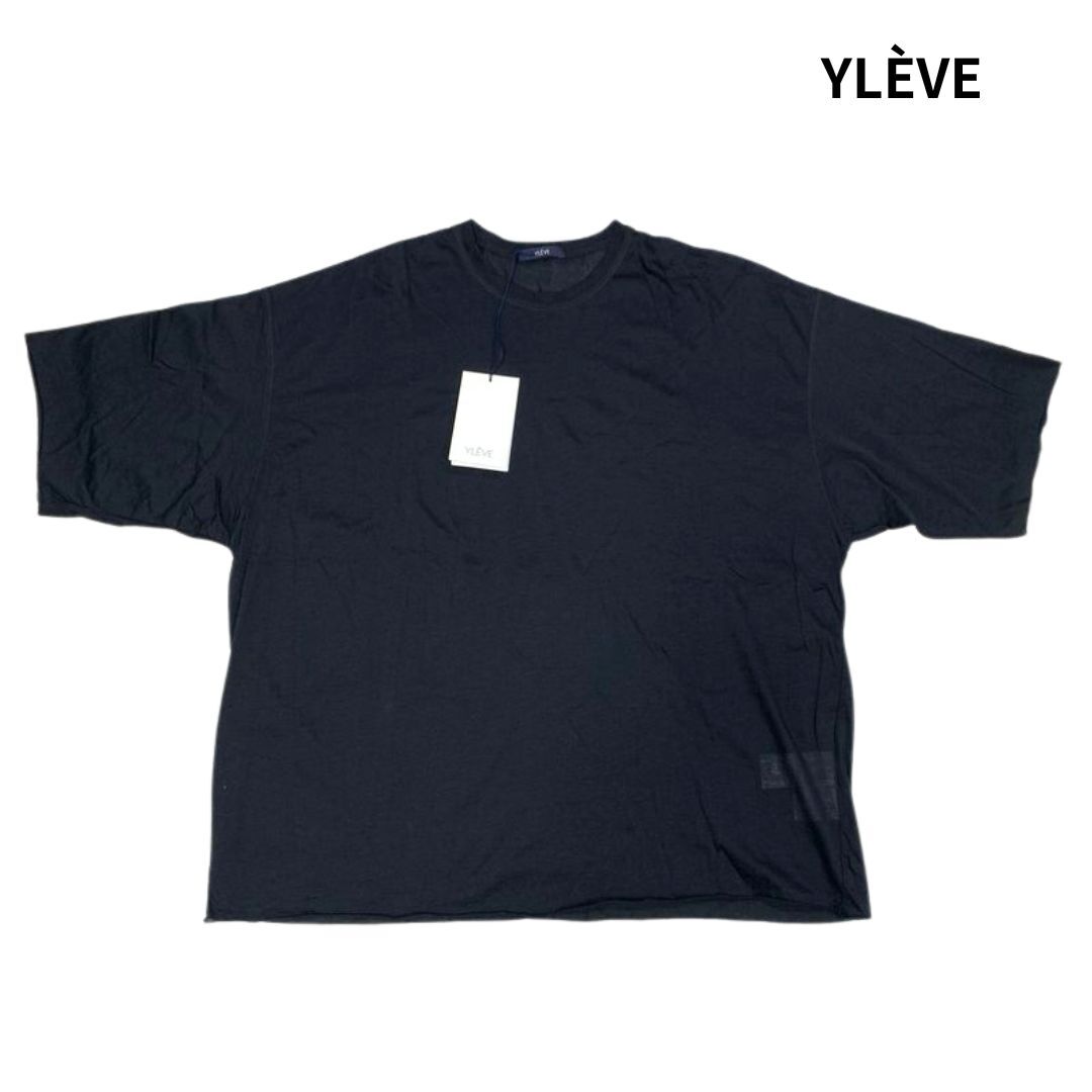 【美品】YLVE YLEVE イレーヴ 24ss COTTON SHEER JERSEY P/O コットン シアー ジャージー プルオーバー ブラック size:5/半袖 Tシャツ拍卖