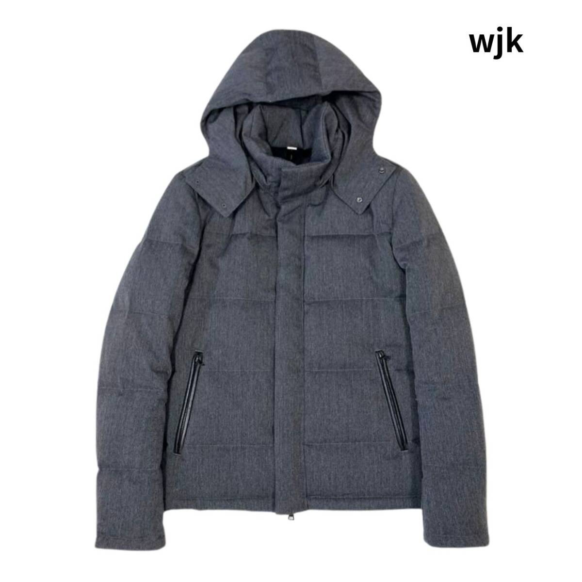定価11万 wjk ダブルジェイケー HEAVY WOOL SAGE SEPARATE HOOD DOWN ヘビーウールサージ セパレートフード ダウンジャケット (w132u) /L拍卖
