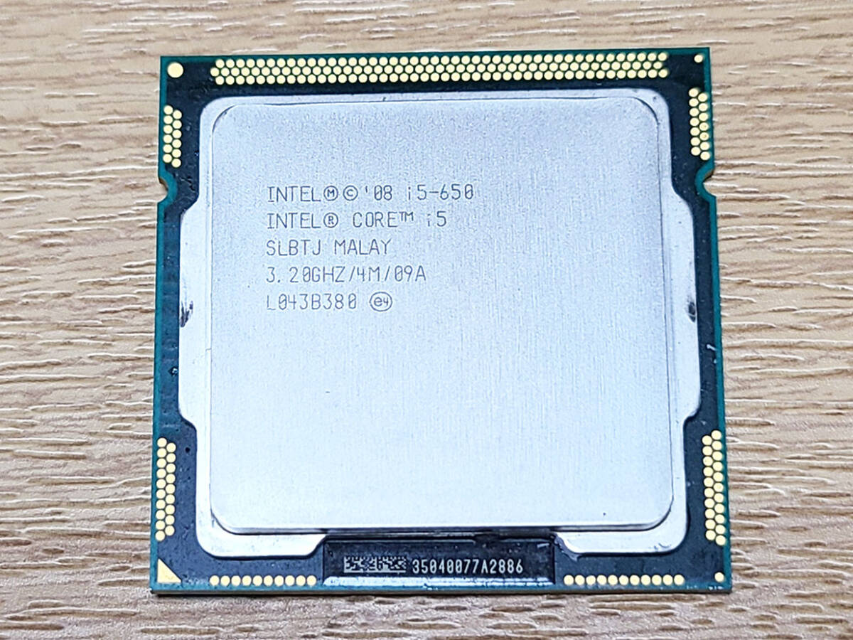 送料無料!【中古】Intel Core i5 650|3.20GH|2コア4スレッド|デスクトップPC 追跡可能クリックポスト発送拍卖