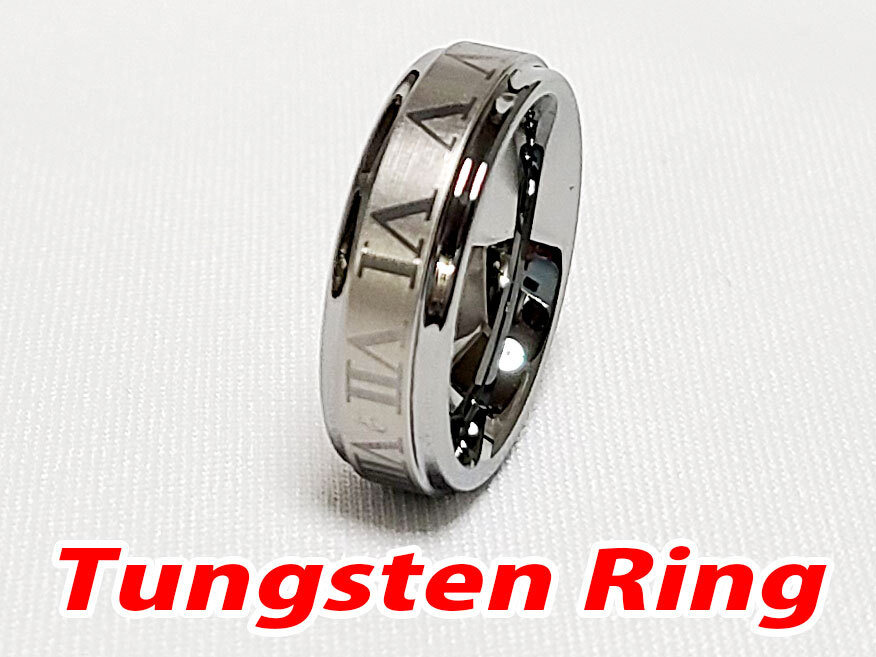 送料無料!新品【タングステン】ローマ数字エッチング・リング 11号 約9.7g 追跡可能ネコポス/ゆうパケット発送拍卖