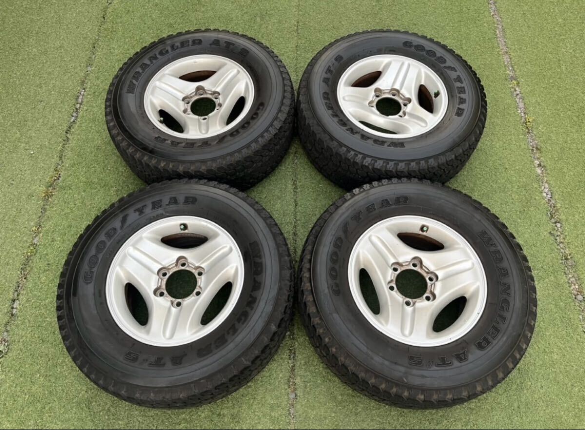 ランドクルーザープラド 90/95系 純正アルミ 16インチ×7J +15 6H 139.7/ グッドイヤー ラングラー AT/S 265/70R16 2018年製造 4本セット拍卖