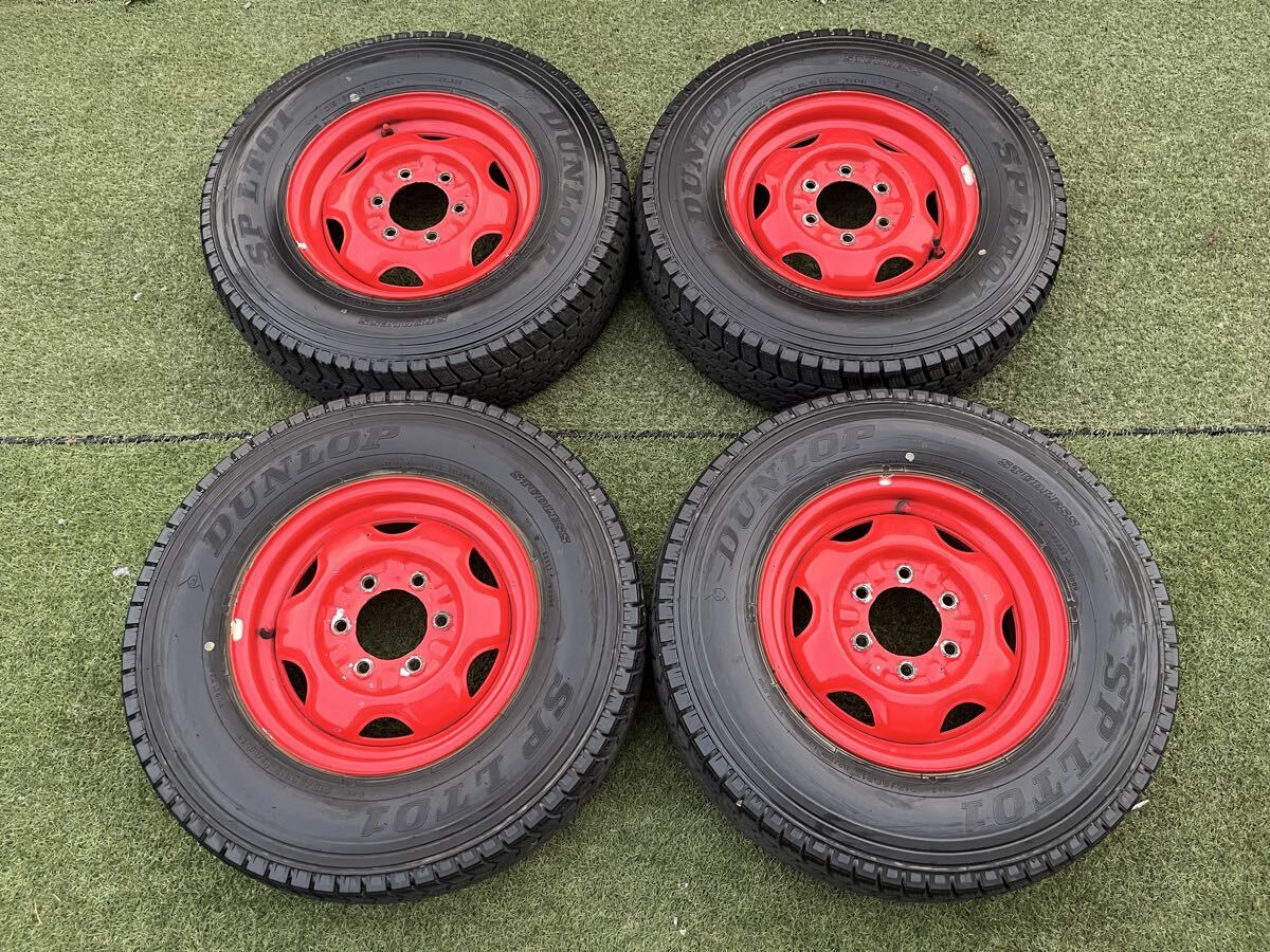 日産 純正スチールホイール 15インチ×5.5J 6H PCD139.7/ダンロップ SP LT01 215/80R15 4本セット ダットサントラック テラノ等拍卖