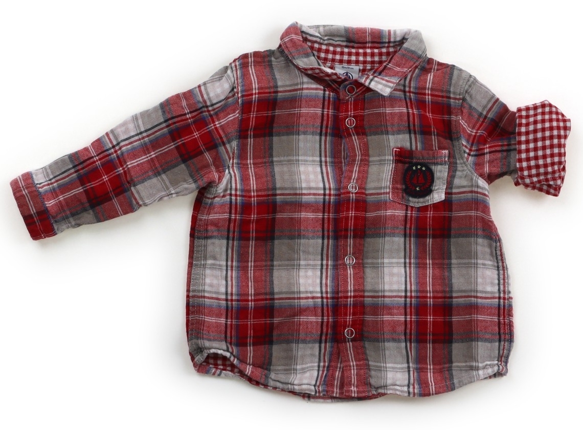 プチバトー PETIT BATEAU シャツ・ブラウス 80サイズ 男の子 子供服 ベビー服 キッズ拍卖