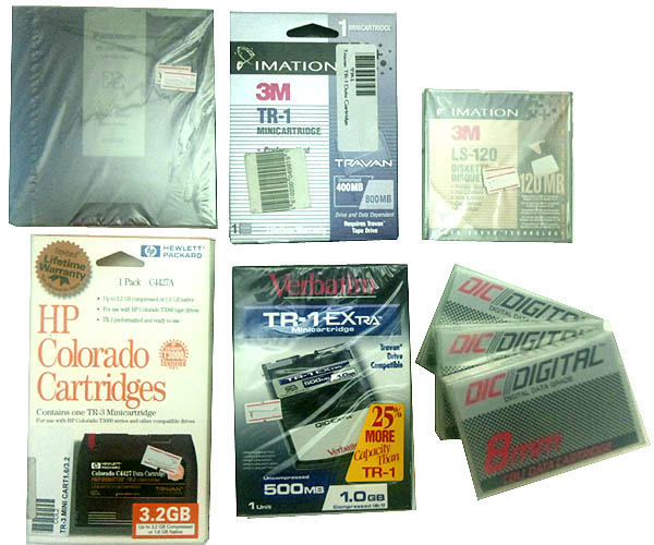 データ・ミニ・PDカートリッジ, 120MBフロッピー, テープ各種拍卖