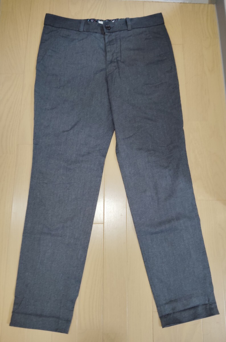 日本製 HombreNinoオンブレニーニョ《 ストレッチT/Cトラウザー》グレー(杢調)/XLサイズ(約88cm)拍卖